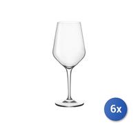 6x Verres En Verre Transparent Electra Medium Cl44 Bormioli rocco