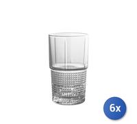 6X Verres En Verre Transparent Novecento Pour Boisson Cl40,5