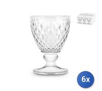 6X Verres H&H Minerva 260 Ml Transparent