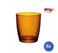 6X Verres Palatina En Verre Éclaboussé Orange 32Cl
