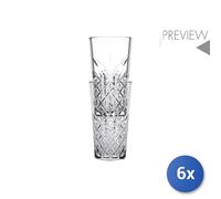 6X Verres Timeless Long Drink En Verre Étui Transparent Cl 36