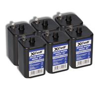 6X XCell 4R25 6V-Block Batterie SET - 6 Volt 9500 mAH