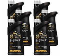 6X1 Litres MANNOL 4 Temps Plus 10W-40 Huile Moteur Moto Huile JASO MA/MA2