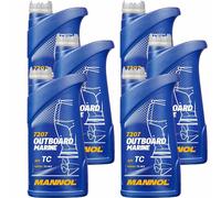 6X1 Litres MANNOL Hors Bord Marine Huile Moteur API TC JASO FC NMMA TC-W3