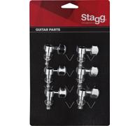 6X1 Mécanique Pour E-Guitares Et Guitares Western Chromé