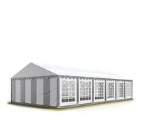 6x12 m Tente de réception/Barnum Gris-Blanc Toile de Haute qualité PVC 700 N