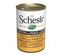 6x140g Schesir En Gelée Thon, Sardines En Gelée - Pâtée Pour Chat