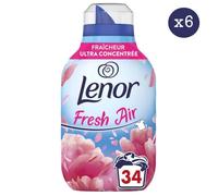 Lenor Air Frais Adoucissant 6x34 Lavages, Arbres en Fleurs - Fraîcheur Ultra Concentrée - Bouteille Recyclée
