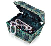 6x4,5x3cm / 2,4x1,8x1,4 po Boîte de Coffre au Trésor pour la Décoration D'aquarium, Paysage D'aquarium D'aquarium D'ornement de Boîte au trésor pour la Décoration Intérieure (Vert)