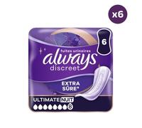 6x6 Serviettes Pour Fuites Urinaires Always Discreet - Ultimate Nuit