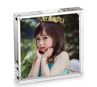 6x6" Tableau Cadre Plexiglass Magnetique,Acrylique Cadre Photo avec Fermeture Magnetique, Transparent
