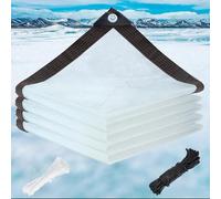 6X6M 3X4M 2X3M Bâche Imperméable Transparente Résistant à la poussière Bâche avec œillets, étanche et indéchirable pour Jardin, Piscine(1.2x10m)