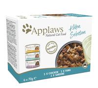 6x70g Kitten Sardine, Poulet, Thon Applaws - Nourriture Pour Chat