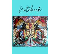 6x9 Notebook for thoughts, ideas, diary, recipes, poems, song lyrics, perfect gift, stocking stuffer: Cover printed with original artwork by Philip Willis