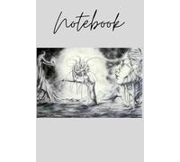 6x9 Notebook for thoughts, ideas, diary, recipes, poems, song lyrics, perfect gift, stocking stuffer: Cover printed with original artwork by Philip Willis