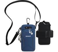 7.0 Inch Mobile Phone Pouch with Shoulder Strap, Armband Phone Sports Applicable to Running, Yoga, Jogging Accessories for iPhone 15 Pro/14 Pro Max (Blue)