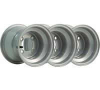 7.00x8 Jantes Golf Buggy Argent 4 Inch PCD Yamaha E-Z-go Club car Garia (Lot de 3)