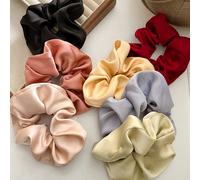 7/1 pièce Chouchou en fourrure de lapin pour femmes, couleur unie, épais, accessoire de cheveux élégant, convient pour le port quotidien, queue de cheval, maquillage, assortiment de tenues. Chouchous,