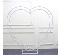 7.2ft Metal Wedding Arch, Double Round Backdrop Stand, Circular Balloon Arch for Ceremonies, Large Garden Trellis with Double Bar, Perfect for Weddings & Events.