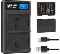 7.4 V, 1800 mAh Li-ION EN-EL14 EL14A LED Battery Charger Dual for Nikon D5600 D5500 D5500 D5300 D5200 D5100 D3500 D3400 D3300 D3200