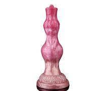 7.48" Nœud De Chien Petit Gode Fantaisie Plug Anal Pour Débutant, Silicone Réaliste Douche Animale Gode Gay Avec Ventouse, Godes Loup Sangle De Pénis Sur Sex Toy Pour Hommes Femmes (B)