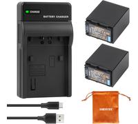 7.4V 3090mAh LI-ION Batterie d'appareil Photo NP-FV100A,Compatible avec Sony PXW-X70 FDR-AX33 FDR-AX40 FDR-AX45 FDR-AX53 FDR-AX60 HDR-PJ675 NEX-VG30 NP-FV70A