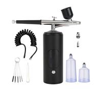 7.4V Aérographe Pulvérisateur pneumatique Équipement de pulvérisation Buse en alliage de cuivre Convient pour les soins de beauté et les applications artistiques Multi buse aérographe pour la beauté