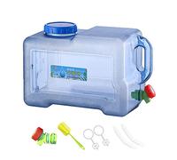 7.5-22L Jerricane d’Eau avec Robinet, Reservoir Eau Camping Car, Bidon d'eau avec Poignée, Bidon Alimentaire sans BPA, Bidon Plastique avec Robinet Remplaçable et Brosse de Nettoyage (18L)