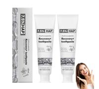 7.5% Hydroxyapatite Toothpaste, 2PC Regenerate Dentifrice à l'hydroxyapatite, Hydroxyapatite Toothpaste, Enamel Protection & Teeth Strengthening, Nettoyage Profondeur, Élimine les taches dentaires