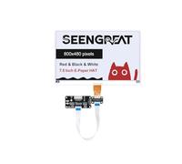 7.5 inch E-Paper Display 3 Color (Black White Red), 800x480 SPI E-Ink Screen Module, Partial/Fast/Full Refresh, 3.3V/5V Level Shifter, Compatible with Raspberry Pi, ESP32, STM32, for Arduino