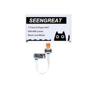 7.5 inch E-Paper Display Module 800x480 + ESP32-C6 E-Paper Driver Board Kit, SPI Partial/Full Refresh, 24P FPC Connector, Level Shifter 3.3V/5V, for Raspberry Pi 40-Pin GPIO, SD Slot, USB