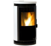 7,5 Kw - Rdt: 91% - Co: Xxx% - Granulés - Lyon - Etanche Rt2012 - Réservoir 12 Kg - Wifi - Blanc