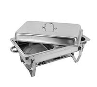 7,5 l - Chauffe-plat en acier inoxydable - 2 grilles - 55,7 x 34 x 38,3 cm - Récipient de maintien au chaud - Plat de buffet rectangulaire