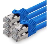 7,5 M - Bleu - Lot De 5 Câbles Réseau Cat.7 Câble Patch Sftp Pimf Lszh Câble Gigabit Lan 10Gb S Câble Brut Cat7 Avec Connecteur Rj45 Cat6A Compatible Avec Cat5 Cat6 Cat7 Cat8[BLE7111065]