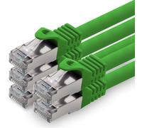 7,5 M - Vert - Lot De 5 Câbles Réseau Cat.7 Câble Patch Sftp Pimf Lszh Câble Gigabit Lan 10Gb S Câble Brut Cat7 Avec Connecteur Rj45 Cat6A Compatible Avec Cat5 Cat6 Cat7 Cat8[BLE7111067]