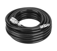 7.5 Meter (24.6 FT) PVC Air Hose with 1/4" NPT Quick Connect Fittings Heavy Duty Pneumatic Hose Reel Replacement Tube for Compressor Air Tools Paint Sprayers Inflators