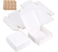 7,5 X 7,5 X 3cm Blanc Boite Cadeau Carton Kraft, 30 Pièces Boite Dragees Pour Mariages, Petite Boite Bonbons Coffret Cadeaux Pour Fête De Bricolage, Naissances, Anniversaires, Mariages, Noël