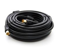 7,5m PremiumX Câble d'antenne TV BASIC-LINE SAT Câble de connexion F Câble coaxial avec filtre de courant gainé HDTV 4K noir