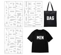 7,6 cm - Transfert thermique - Lettres de l'alphabet - Tissu vinyle - Bricolage - Pour maillots de sport, t-shirts, vêtements, slogan - Décoration - Blanc