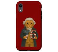 7-6 George Washington Seven Six American Cat Coque pour iPhone XR