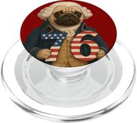 7-6 George Washington Seven Six American Pug PopSockets PopGrip pour MagSafe