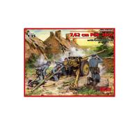 7,62 Cm Pak 36 (r) With German Crew (4 Figures)maquette Canon 7,62 Cm Pak 36 (r)