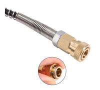 7/8-14UNF Adaptateur de recharge de valve de recharge à double jauge avec tuyau haute pression de 50 cm, évalué 6000 psi, valve d'éclatement de sécurité, pour réservoirs d'air en fibre de carbone
