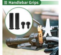 7/8" 22mm 15/16" 24mm Kit de couverture de guidon de moto antidérapant en alliage d'aluminium en caoutchouc poignée de guidon pour moto scooter vélo ATV noir 1 jeu