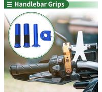 7/8" 22mm 15/16" 24mm Kit de Couverture de Poignée de Moto Antidérapant Alliage d'Aluminium Poignées de Guidon Pour Scooter Vélo ATV Bleu 1Set