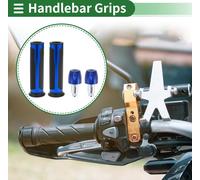 7/8" 22mm 15/16" 24mm Kit de couverture de poignée de moto poignée antidérapante en caoutchouc en alliage d'aluminium pour moto scooter vélo ATV bleu 1 jeu