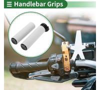 7/8" 22mm 15/16" 24mm Moto Couvre poignées de guidon Set antidérapant TPU poignées de guidon pour moto scooter vélo ATV blanc 1 jeu