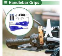 7/8" 22mm 15/16" 24mm Moto Kit de couverture poignées de guidon en alliage d'aluminium en caoutchouc nuances de bleu 1 jeu