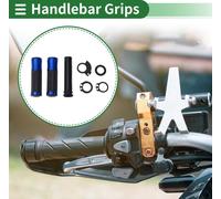 7/8" 22mm 15/16" 24mm Moto Kit de couverture poignées de guidon en alliage d'aluminium en caoutchouc pour moto scooter vélo ATV noir bleu 1 jeu