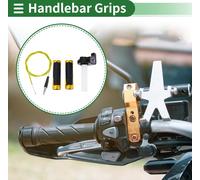 7/8" 22mm 15/16" 24mm Moto Kit de couvre-poignées antidérapant en alliage d'aluminium Caoutchouc couvre-poignées pour scooter vélo ATV ton or
